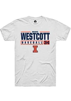 Drake Westcott  Illinois Fighting Illini White Rally NIL Stacked Box Short Sleeve T Shirt
