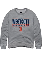 Drake Westcott  Rally Illinois Fighting Illini Mens Graphite NIL Stacked Box Long Sleeve Crew Swea..