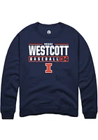 Drake Westcott  Rally Illinois Fighting Illini Mens Navy Blue NIL Stacked Box Long Sleeve Crew Swe..