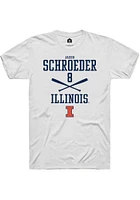 Jacob Schroeder  Illinois Fighting Illini White Rally NIL Sport Icon Short Sleeve T Shirt