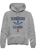 Jacob Schroeder  Rally Illinois Fighting Illini Mens Graphite NIL Sport Icon Long Sleeve Hoodie