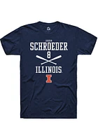 Jacob Schroeder  Illinois Fighting Illini Navy Blue Rally NIL Sport Icon Short Sleeve T Shirt