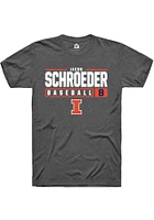 Jacob Schroeder  Illinois Fighting Illini Dark Grey Rally NIL Stacked Box Short Sleeve T Shirt