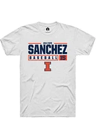 Julius Sanchez  Illinois Fighting Illini White Rally NIL Stacked Box Short Sleeve T Shirt