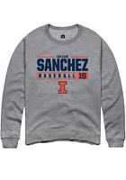 Julius Sanchez  Rally Illinois Fighting Illini Mens Graphite NIL Stacked Box Long Sleeve Crew Swea..