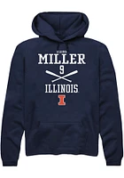 Alaina Miller  Rally Illinois Fighting Illini Mens Navy Blue NIL Sport Icon Long Sleeve Hoodie