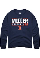 Alaina Miller  Rally Illinois Fighting Illini Mens Navy Blue NIL Stacked Box Long Sleeve Crew Swea..