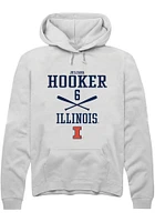 Juliana Hooker  Rally Illinois Fighting Illini Mens White NIL Sport Icon Long Sleeve Hoodie