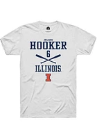 Juliana Hooker  Illinois Fighting Illini White Rally NIL Sport Icon Short Sleeve T Shirt