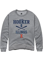 Juliana Hooker  Rally Illinois Fighting Illini Mens Graphite NIL Sport Icon Long Sleeve Crew Sweat..
