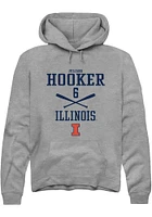 Juliana Hooker  Rally Illinois Fighting Illini Mens Graphite NIL Sport Icon Long Sleeve Hoodie