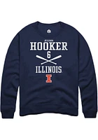 Juliana Hooker  Rally Illinois Fighting Illini Mens Navy Blue NIL Sport Icon Long Sleeve Crew Swea..