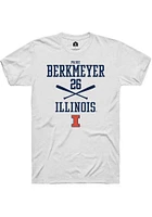 Paige Berkmeyer  Illinois Fighting Illini White Rally NIL Sport Icon Short Sleeve T Shirt