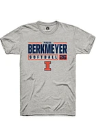 Paige Berkmeyer  Illinois Fighting Illini Ash Rally NIL Stacked Box Short Sleeve T Shirt