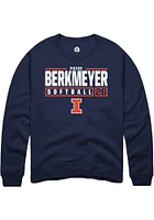 Paige Berkmeyer  Rally Illinois Fighting Illini Mens Navy Blue NIL Stacked Box Long Sleeve Crew Sw..