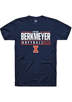 Paige Berkmeyer  Illinois Fighting Illini Navy Blue Rally NIL Stacked Box Short Sleeve T Shirt