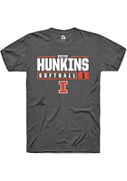 Reese Hunkins  Illinois Fighting Illini Dark Grey Rally NIL Stacked Box Short Sleeve T Shirt