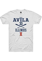 Yazzy Avila  Illinois Fighting Illini White Rally NIL Sport Icon Short Sleeve T Shirt