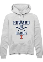 Zoie Howard  Rally Illinois Fighting Illini Mens White NIL Sport Icon Long Sleeve Hoodie