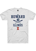 Zoie Howard  Illinois Fighting Illini White Rally NIL Sport Icon Short Sleeve T Shirt