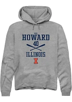 Zoie Howard  Rally Illinois Fighting Illini Mens Graphite NIL Sport Icon Long Sleeve Hoodie