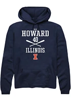 Zoie Howard  Rally Illinois Fighting Illini Mens Navy Blue NIL Sport Icon Long Sleeve Hoodie