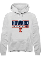 Zoie Howard  Rally Illinois Fighting Illini Mens White NIL Stacked Box Long Sleeve Hoodie