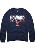 Zoie Howard  Rally Illinois Fighting Illini Mens Navy Blue NIL Stacked Box Long Sleeve Crew Sweats..