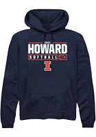 Zoie Howard  Rally Illinois Fighting Illini Mens Navy Blue NIL Stacked Box Long Sleeve Hoodie