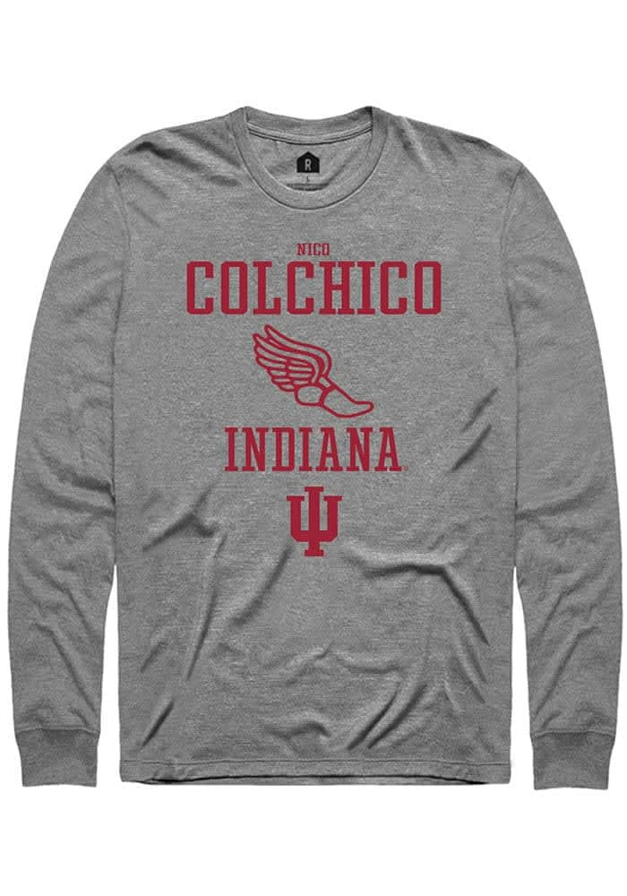 Nico Colchico Indiana Hoosiers Graphite Rally NIL Sport Icon Long Sleeve T Shirt