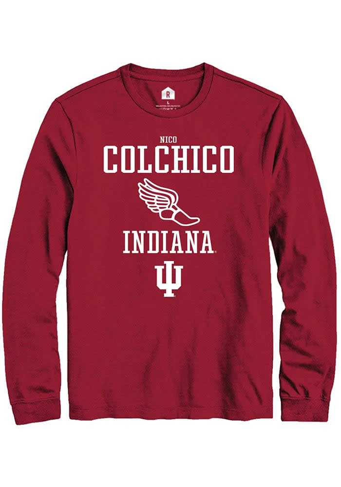 Nico Colchico Indiana Hoosiers Red Rally NIL Sport Icon Long Sleeve T Shirt