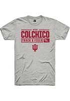 Nico Colchico  Indiana Hoosiers Ash Rally NIL Stacked Box Short Sleeve T Shirt