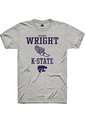 Delaney Wright  K-State Wildcats Ash Rally NIL Sport Icon Short Sleeve T Shirt
