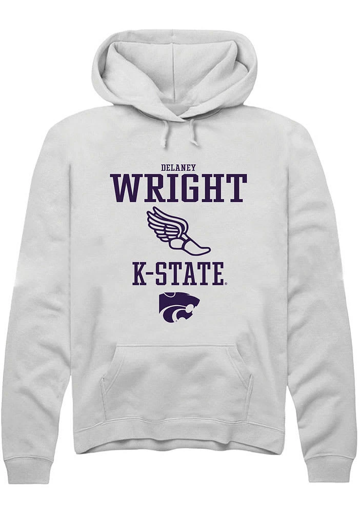 Delaney Wright Rally K-State Wildcats Mens NIL Sport Icon Long Sleeve Hoodie