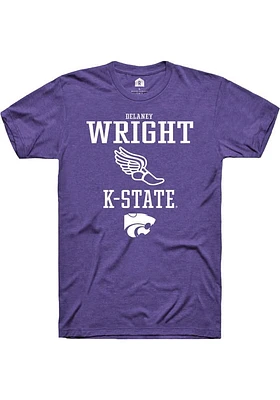 Delaney Wright  K-State Wildcats Purple Rally NIL Sport Icon Short Sleeve T Shirt