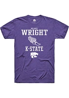 Delaney Wright  K-State Wildcats Purple Rally NIL Sport Icon Short Sleeve T Shirt
