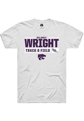 Delaney Wright K-State Wildcats Rally NIL Stacked Box Short Sleeve T Shirt