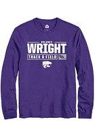 Delaney Wright K-State Wildcats Rally NIL Stacked Box Long Sleeve T Shirt