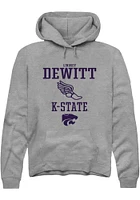 Lindsey DeWitt  Rally K-State Wildcats Mens Graphite NIL Sport Icon Long Sleeve Hoodie