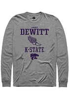 Lindsey DeWitt  K-State Wildcats Graphite Rally NIL Sport Icon Long Sleeve T Shirt