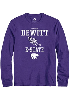 Lindsey DeWitt  K-State Wildcats Purple Rally NIL Sport Icon Long Sleeve T Shirt