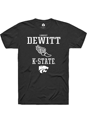 Lindsey DeWitt  K-State Wildcats Black Rally NIL Sport Icon Short Sleeve T Shirt