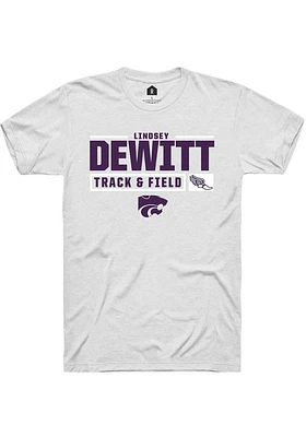 Lindsey DeWitt K-State Wildcats Rally NIL Stacked Box Short Sleeve T Shirt