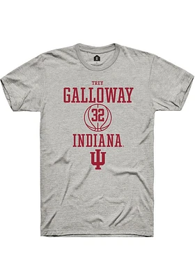 Trey Galloway  Indiana Hoosiers Ash Rally NIL Sport Icon Short Sleeve T Shirt