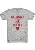 Trey Galloway  Indiana Hoosiers Ash Rally NIL Sport Icon Short Sleeve T Shirt