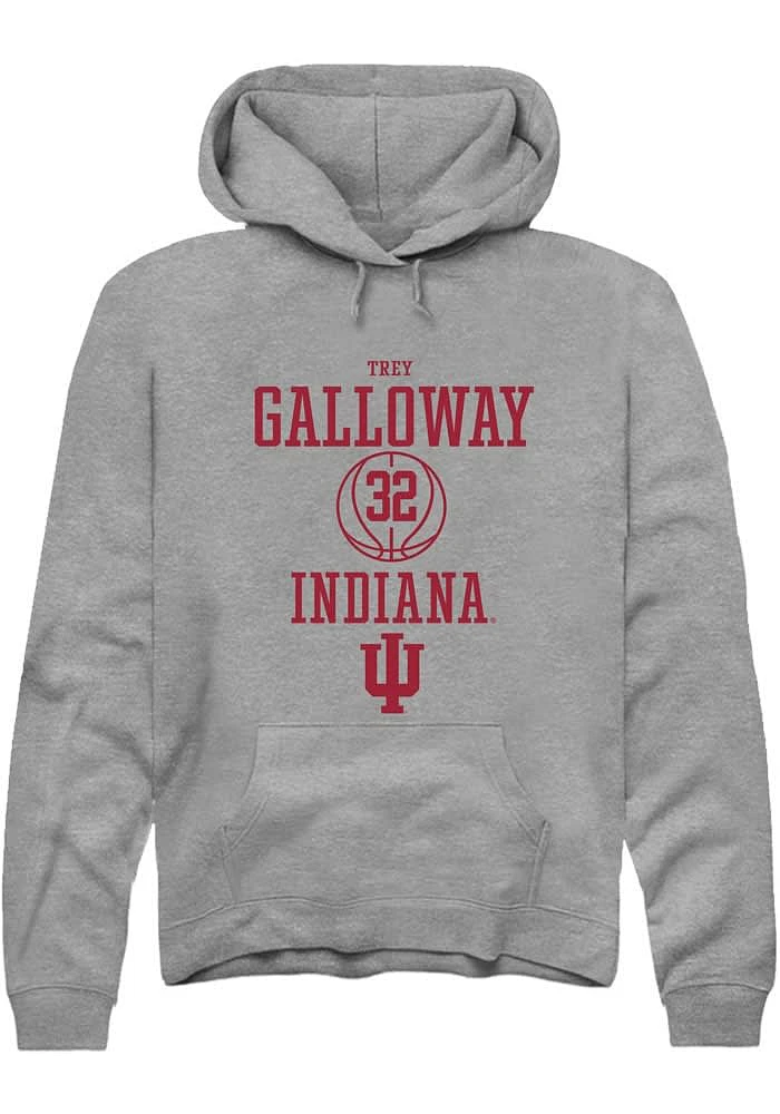 Trey Galloway Rally Indiana Hoosiers Mens Graphite NIL Sport Icon Long Sleeve Hoodie
