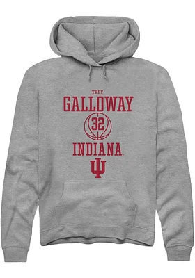 Trey Galloway  Rally Indiana Hoosiers Mens Graphite NIL Sport Icon Long Sleeve Hoodie