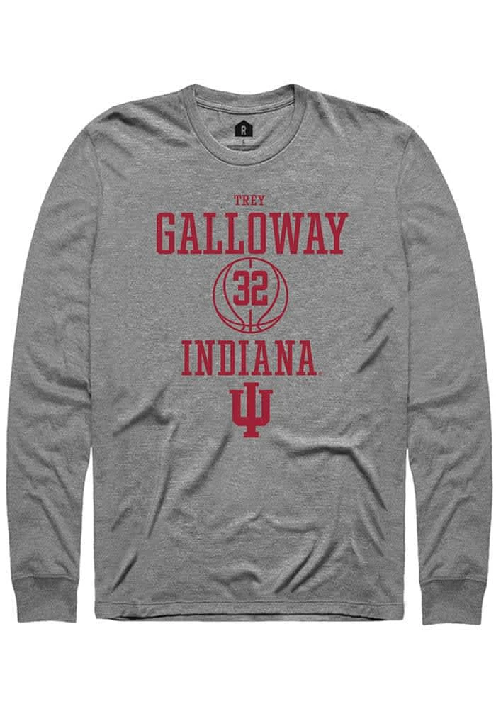Trey Galloway Indiana Hoosiers Graphite Rally NIL Sport Icon Long Sleeve T Shirt