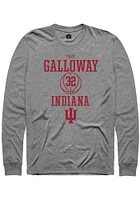 Trey Galloway  Indiana Hoosiers Graphite Rally NIL Sport Icon Long Sleeve T Shirt