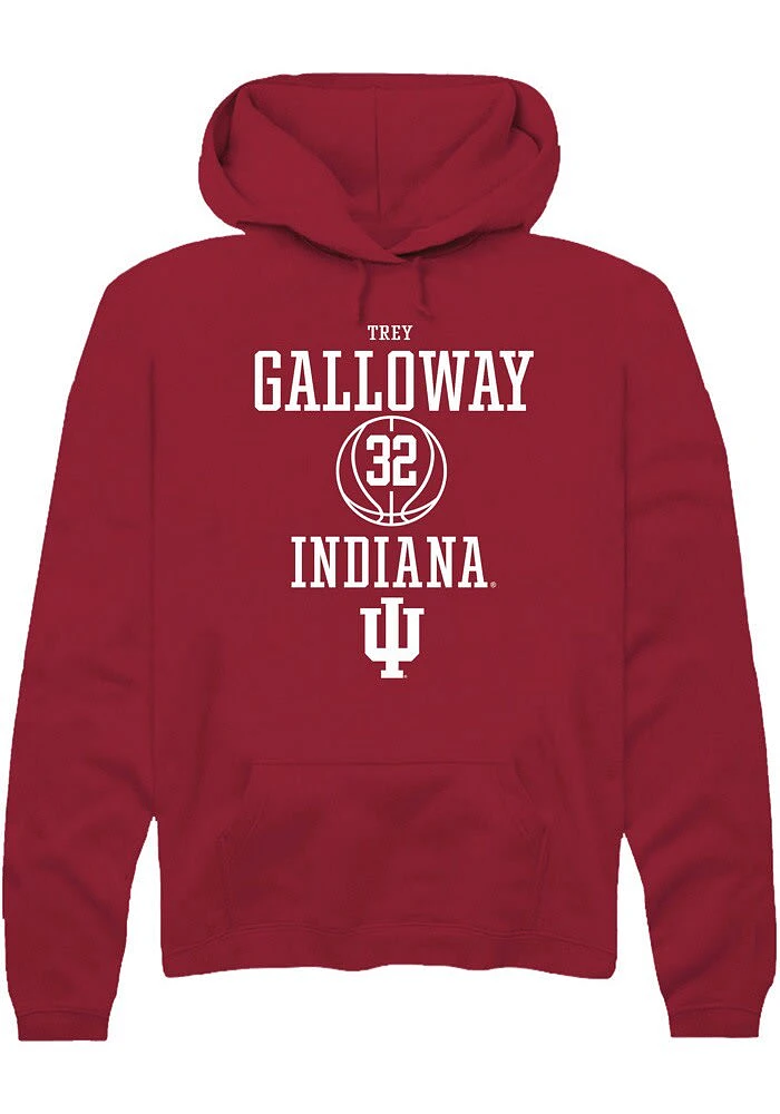 Trey Galloway Rally Indiana Hoosiers Mens Red NIL Sport Icon Long Sleeve Hoodie